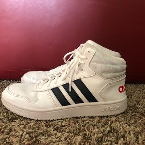 Adidas White and Black Hightops
